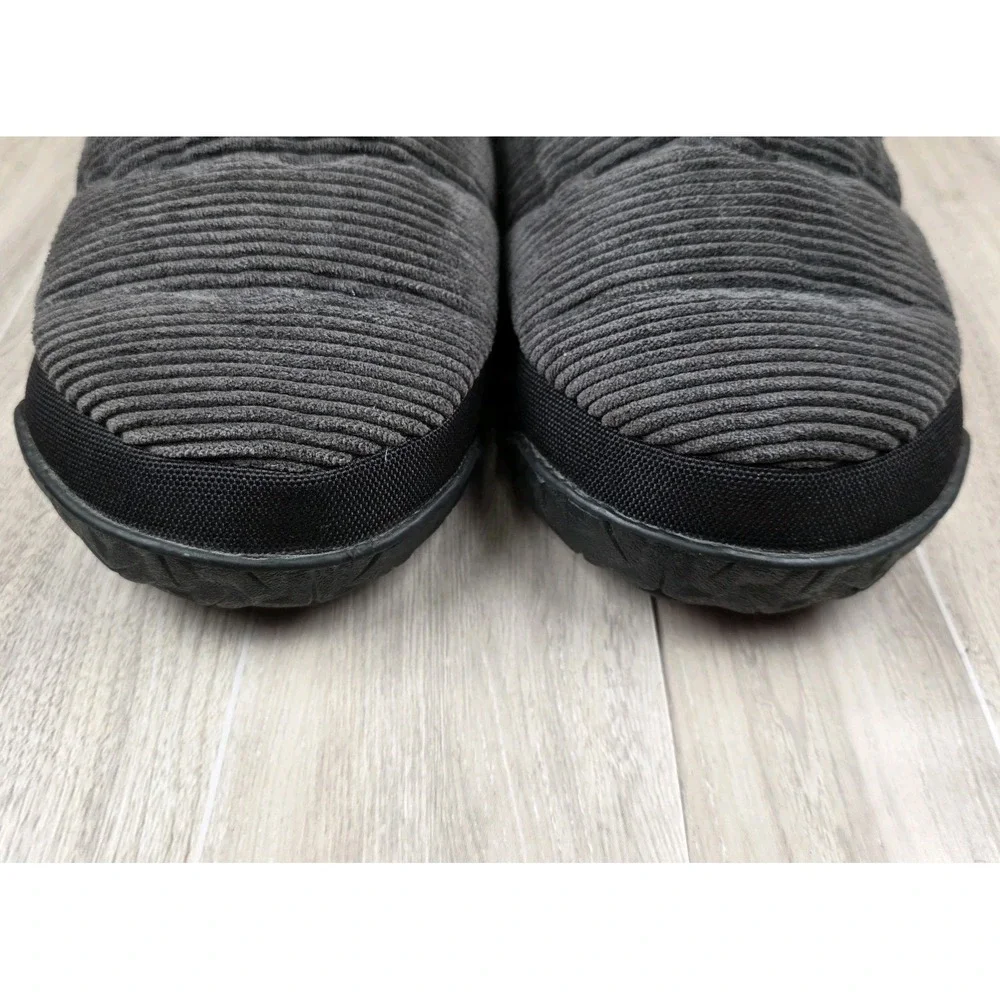 The North Face Mens Grey Black Nuptse  Mule Corduroy Goose Down Slippers Size 12